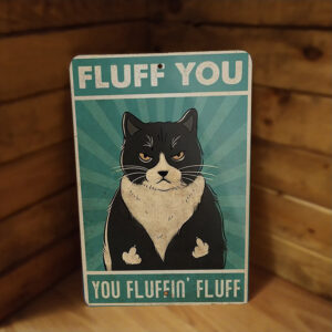 Fluff Off Angry Cat Poster by lovewithfluff